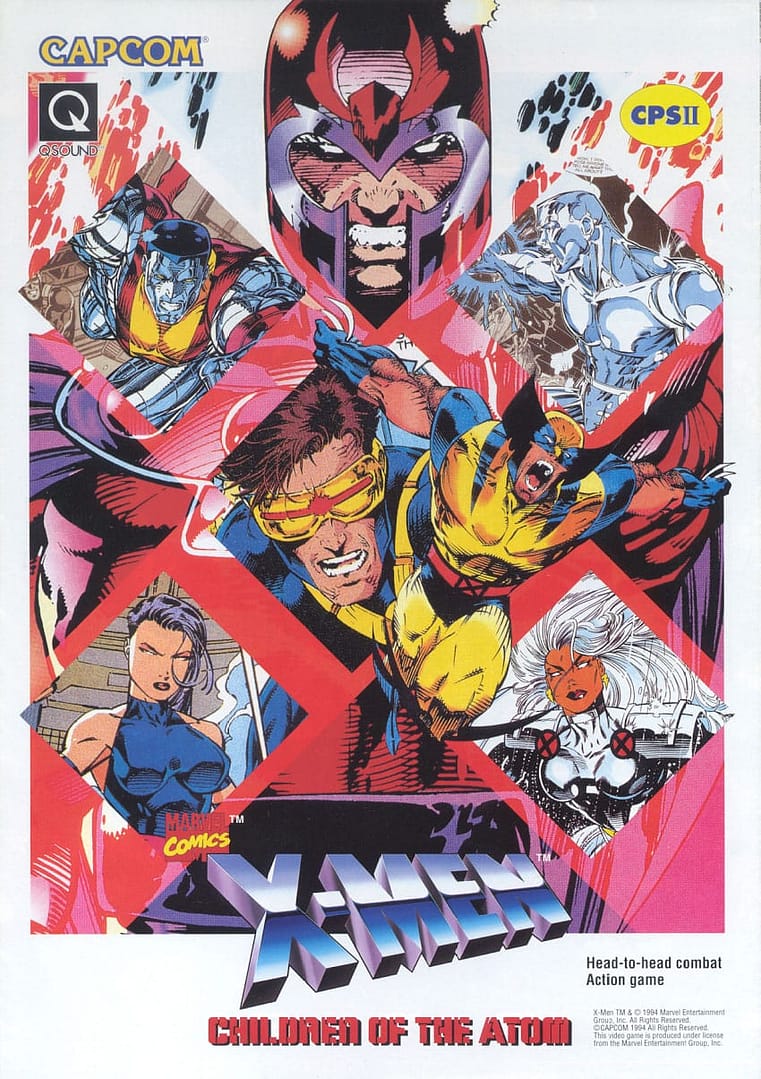 History of Capcom: From Coin-Op Dreams to Global Gaming Giant 16 xmenchildrenofatom arcade flyer