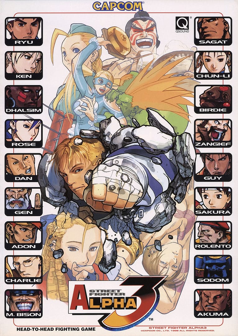 History of Capcom: From Coin-Op Dreams to Global Gaming Giant 18 Street Fighter Alpha 3 Arcade Promo Art