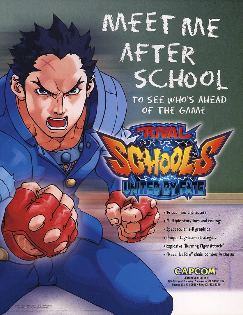 History of Capcom: From Coin-Op Dreams to Global Gaming Giant 17 Rival Schools Arcade Promo